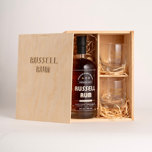 Russell Rum Gift Box & Glass Set