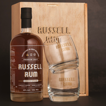 Load image into Gallery viewer, Russell Rum Gift Box &amp; Glass Set
