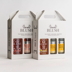 Blush Rhubarb Gin To-Go Carry Gift Box & Citrus Rhubarb Gin To-Go Carry Gift Box