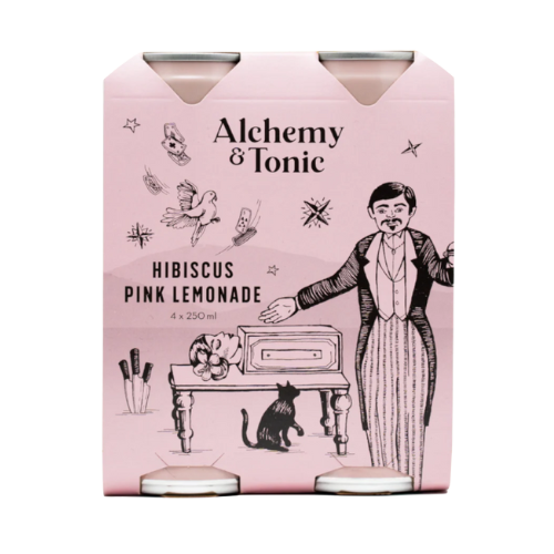 Alchemy & Tonic Hibiscus Pink Lemonade 4x250ml