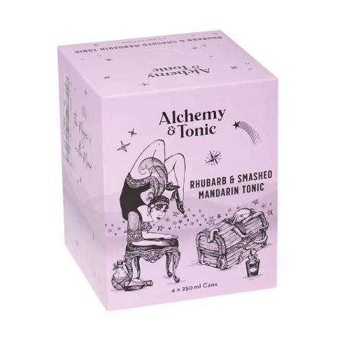 Alchemy & Tonic Rhubarb & Smashed Mandarin 4x250ml
