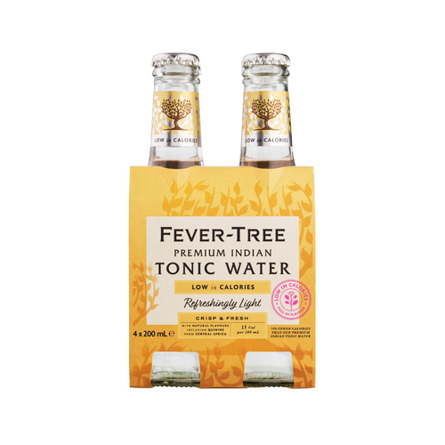 Fever-Tree Premium Refreshingly Light Indian Tonic Water 4x200ml