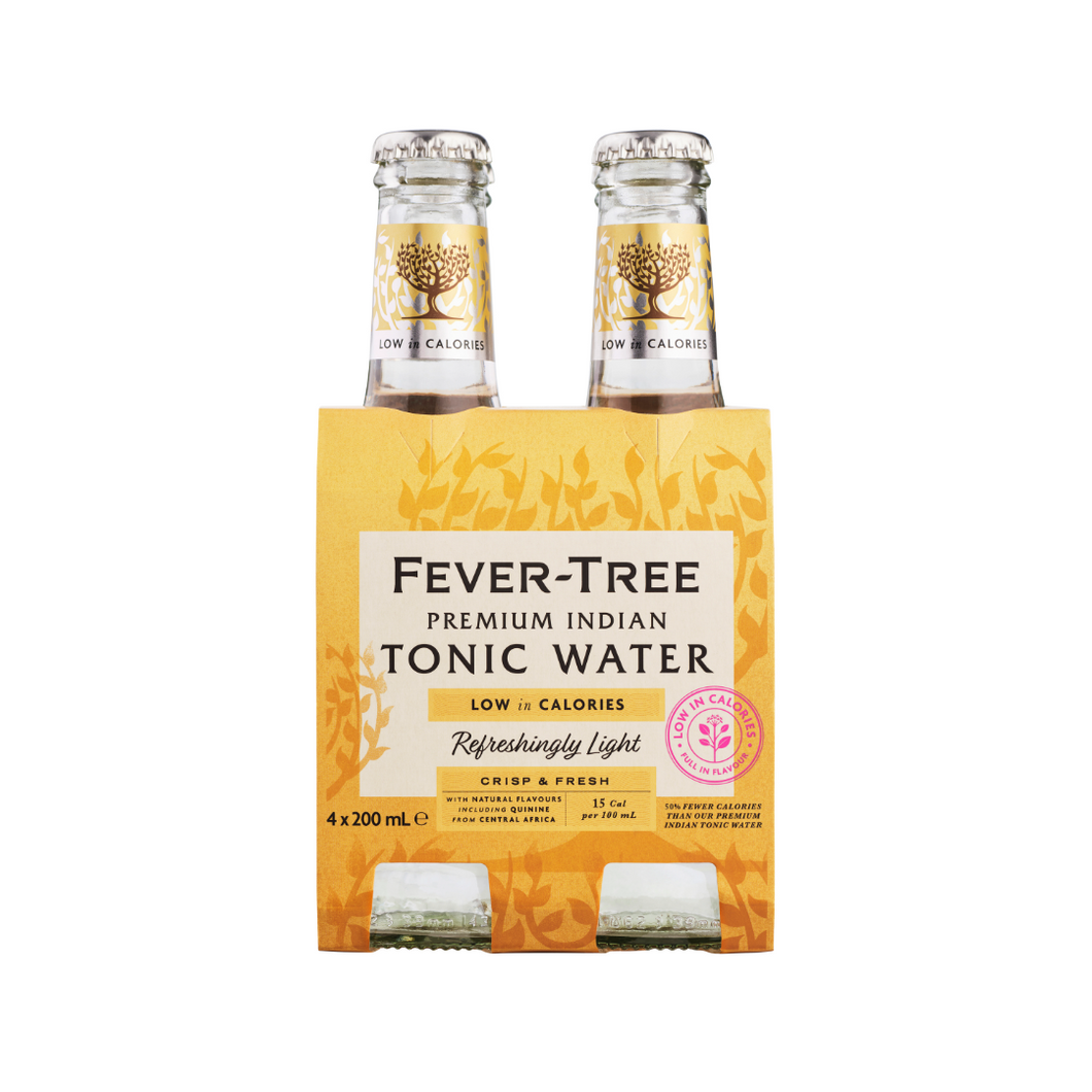 Fever-Tree Premium Refreshingly Light Indian Tonic Water 4x200ml